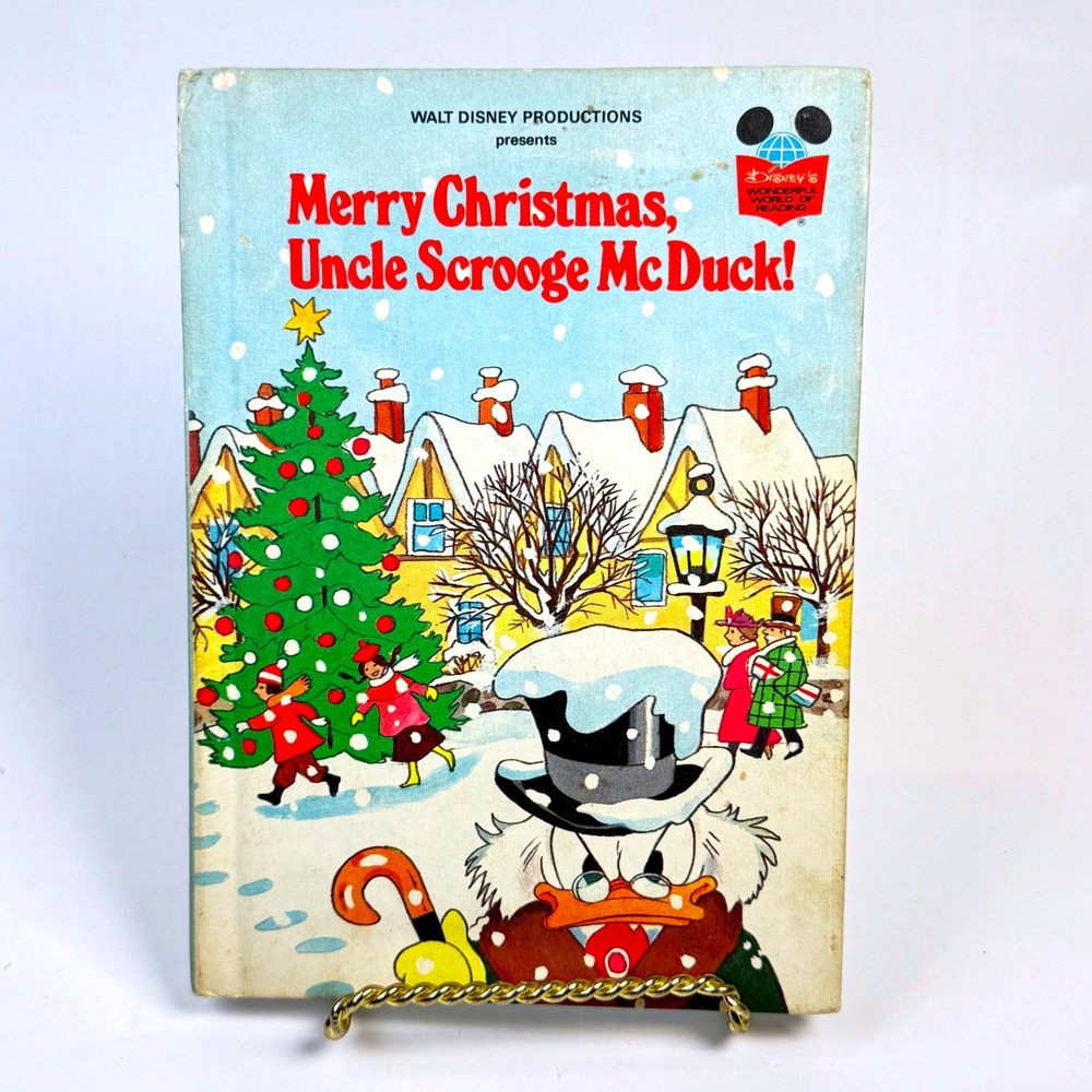 Vintage 1980 Disney Merry Christmas Uncle Scrooge McDuck Book Club Edition HC